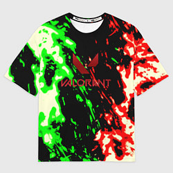 Мужская футболка оверсайз Valorant flame fire