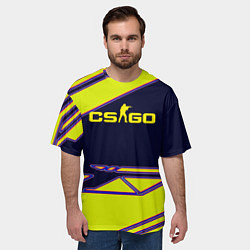 Футболка оверсайз мужская Кс го спорт геометрия, цвет: 3D-принт — фото 2