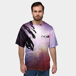 Футболка оверсайз мужская Масс эффект вторжение, цвет: 3D-принт — фото 2