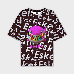 Футболка оверсайз мужская Esskeetit logo pattern, цвет: 3D-принт