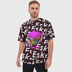 Футболка оверсайз мужская Esskeetit logo pattern, цвет: 3D-принт — фото 2