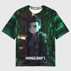 Футболка оверсайз мужская Minecraft matrix, цвет: 3D-принт