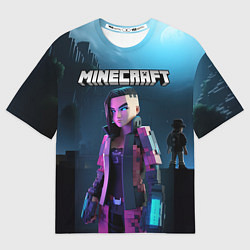 Футболка оверсайз мужская Minecraft woman cyberpunk, цвет: 3D-принт