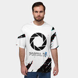 Футболка оверсайз мужская Portal 2 краски валв, цвет: 3D-принт — фото 2