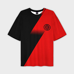 Мужская футболка оверсайз Inter geometry red sport