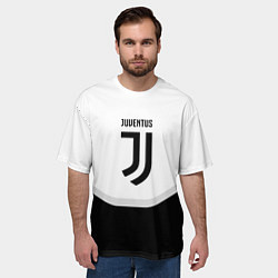 Футболка оверсайз мужская Juventus black geometry sport, цвет: 3D-принт — фото 2