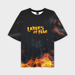 Мужская футболка оверсайз Layers of Fear огненный стиль хоррор