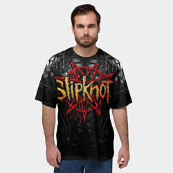 Футболка оверсайз мужская Slipknot band, цвет: 3D-принт — фото 2