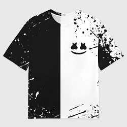 Мужская футболка оверсайз Marshmello краски музыка