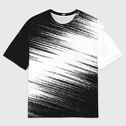 Футболка оверсайз мужская Белые помехи, цвет: 3D-принт