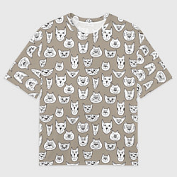 Футболка оверсайз мужская Cats are memes, цвет: 3D-принт