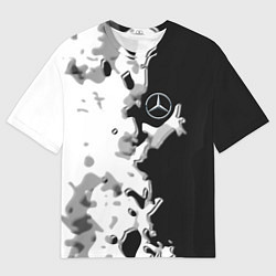 Футболка оверсайз мужская Mercedes benz sport germany steel, цвет: 3D-принт