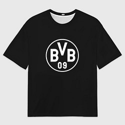 Мужская футболка оверсайз Borussia sport fc белое лого