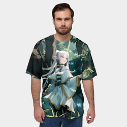 Футболка оверсайз мужская Sousou no Frieren Фрирен butterfly, цвет: 3D-принт — фото 2