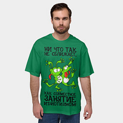 Футболка оверсайз мужская Танцующие жабы, цвет: 3D-принт — фото 2