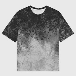 Мужская футболка оверсайз Абстракция - серые чернила