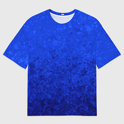 Мужская футболка оверсайз Ультрамарин синий абстрактный