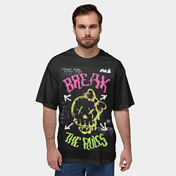 Футболка оверсайз мужская Break the rules, цвет: 3D-принт — фото 2