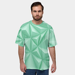 Футболка оверсайз мужская Объемные пирамидки, цвет: 3D-принт — фото 2