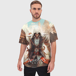 Футболка оверсайз мужская Assassins creed большой город, цвет: 3D-принт — фото 2