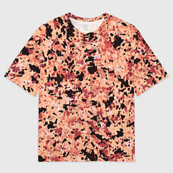 Футболка оверсайз мужская Абстракция персиковый пятнистый, цвет: 3D-принт