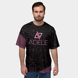 Футболка оверсайз мужская Adele hello, цвет: 3D-принт — фото 2