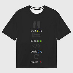 Футболка оверсайз мужская Будни программиста, цвет: 3D-принт