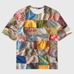 Футболка оверсайз мужская Patchwork - ai art, цвет: 3D-принт