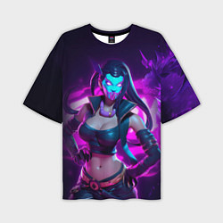 Футболка оверсайз мужская League of Legends Kaisa Kda style, цвет: 3D-принт