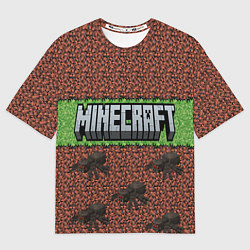 Футболка оверсайз мужская Minecraft logo with spider, цвет: 3D-принт