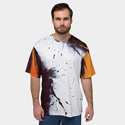 Футболка оверсайз мужская Брызги и мазки красками, цвет: 3D-принт — фото 2