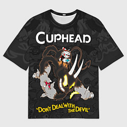 Футболка оверсайз мужская Cuphead - devil play game, цвет: 3D-принт