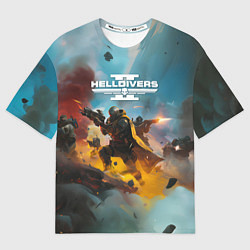 Футболка оверсайз мужская Helldivers 2: Art, цвет: 3D-принт