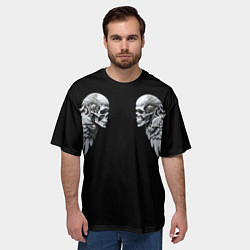 Футболка оверсайз мужская Skulls and Wings Mechanic, цвет: 3D-принт — фото 2