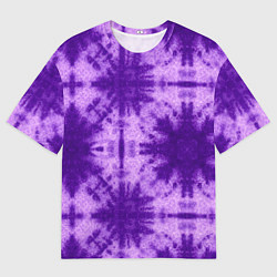 Футболка оверсайз мужская Тай дай фиолетовый, цвет: 3D-принт