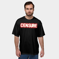 Футболка оверсайз мужская Цензура в артефактах, цвет: 3D-принт — фото 2