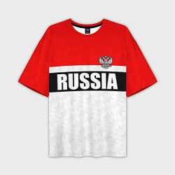 Мужская футболка оверсайз Россия - униформа классическая с гербом