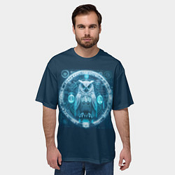 Футболка оверсайз мужская Магическая сова, цвет: 3D-принт — фото 2