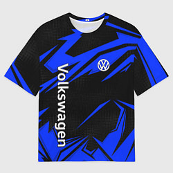 Мужская футболка оверсайз Volkswagen - blue stripes
