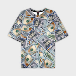 Мужская футболка оверсайз Банкноты сто долларов