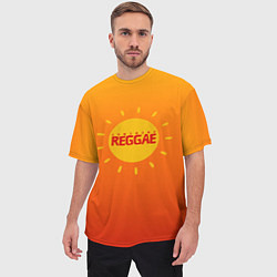 Футболка оверсайз мужская Orange sunshine reggae, цвет: 3D-принт — фото 2