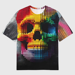 Мужская футболка оверсайз Lego skull fantasy - ai art