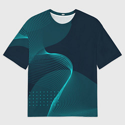 Футболка оверсайз мужская Извилистые линии трансформации, цвет: 3D-принт