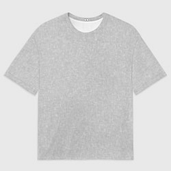 Мужская футболка оверсайз Однотонный светло-серый текстурированный