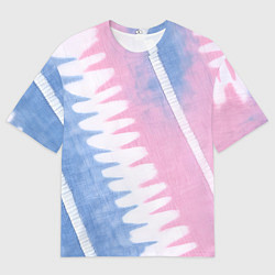 Футболка оверсайз мужская Полоски в стиле тай дай, цвет: 3D-принт