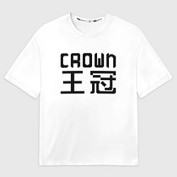 Футболка оверсайз мужская Crown граффити персонаж утка, цвет: 3D-принт