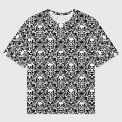 Мужская футболка оверсайз Skull patterns