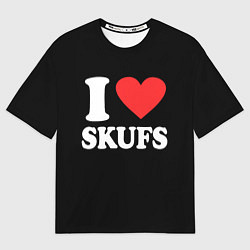 Футболка оверсайз мужская I love skufs, цвет: 3D-принт