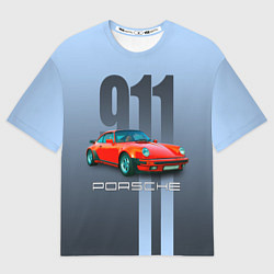 Мужская футболка оверсайз Винтажный автомобиль Porsche 911 Carrera