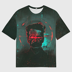 Футболка оверсайз мужская Старик со светящимися красными глазами, цвет: 3D-принт
